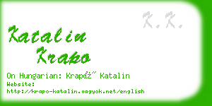 katalin krapo business card